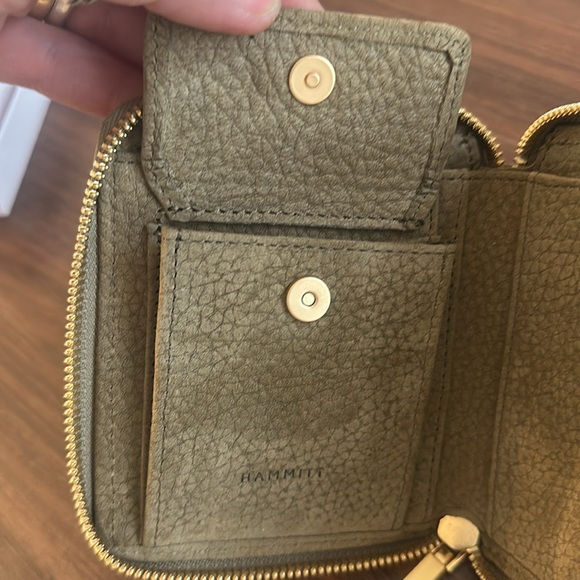 Hammitt 5 North Wallet- plume moss nuback with gold studs - Picture 4 of 9